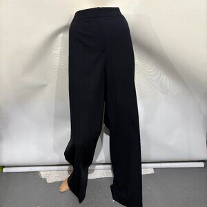 Lafayette 148 NY 14 Midnight Blue Wool Blend Dress Slacks Pants Trousers